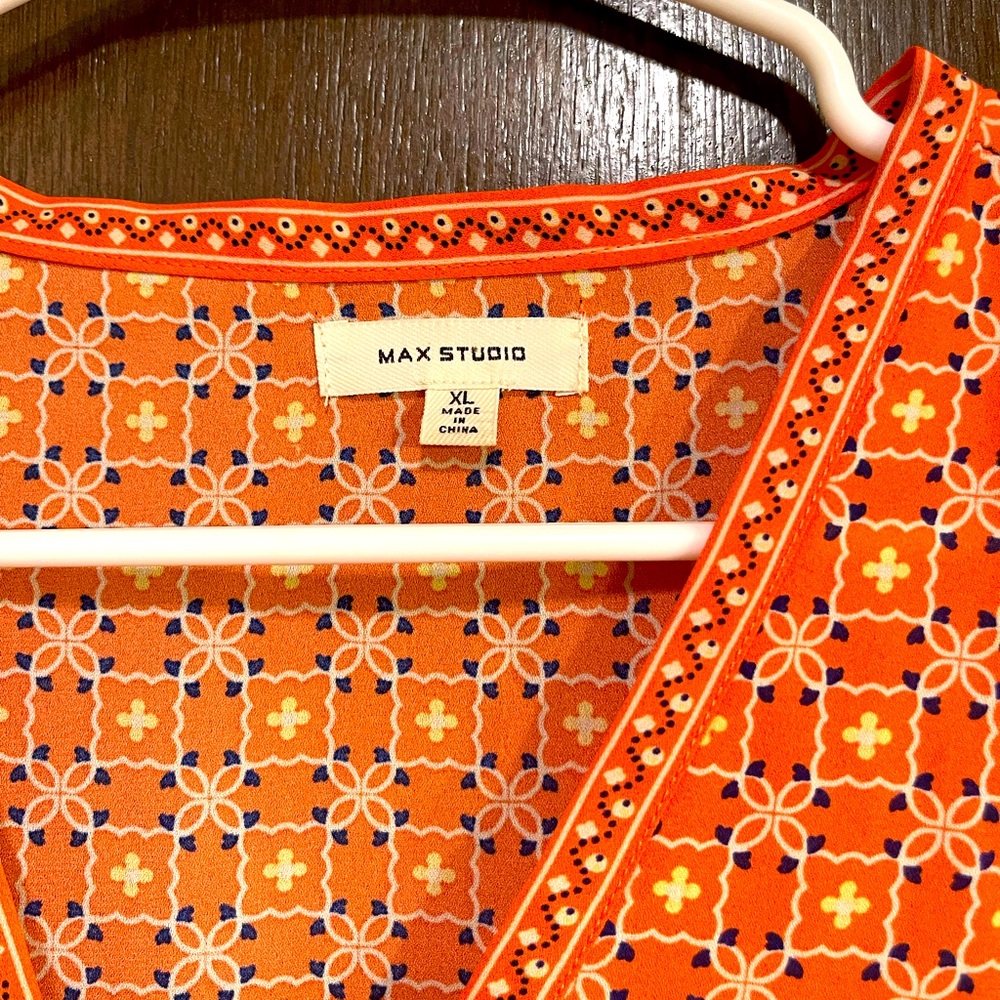 Max Studio blouse with flaired arms